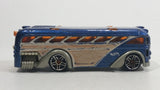 2001 Hot Wheels Surfin' School Bus Blue Die Cast Toy Car Vehicle