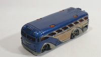 2001 Hot Wheels Surfin' School Bus Blue Die Cast Toy Car Vehicle