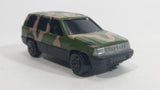 HTF Yatming Jeep Grand Cherokee No. 827 Green Brown Camouflage Die Cast Toy Military Army Car Vehicle