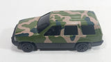 HTF Yatming Jeep Grand Cherokee No. 827 Green Brown Camouflage Die Cast Toy Military Army Car Vehicle