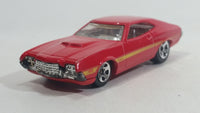 2011 Hot Wheels '72 Ford Gran Torino Sport Red Die Cast Toy Muscle Car Vehicle