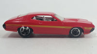 2011 Hot Wheels '72 Ford Gran Torino Sport Red Die Cast Toy Muscle Car Vehicle