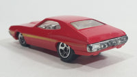 2011 Hot Wheels '72 Ford Gran Torino Sport Red Die Cast Toy Muscle Car Vehicle