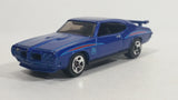 2011 Hot Wheels '70 Pontiac GTO Judge Metallic Blue Die Cast Toy Car Vehicle