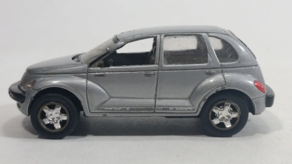 2001 Boley Chrysler PT Cruiser Silver 1/64 Scale Die Cast Toy Car Vehicle with Rubber Tires