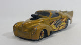 2008 Hot Wheels All Stars '41 Willys Metalflake Gold Die Cast Toy Hot Rod Car Vehicle