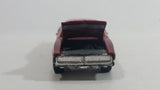 2009 Hot Wheels Muscle Mania '69 Dodge Charger Metalflake Dark Red Die Cast Toy Muscle Car Vehicle with Opening Hood