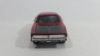 2009 Hot Wheels Muscle Mania '69 Dodge Charger Metalflake Dark Red Die Cast Toy Muscle Car Vehicle with Opening Hood