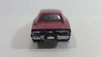 2009 Hot Wheels Muscle Mania '69 Dodge Charger Metalflake Dark Red Die Cast Toy Muscle Car Vehicle with Opening Hood