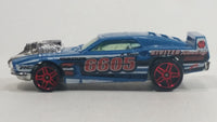 2011 Hot Wheels 3-Lane Super Speedway Exclusive Rivited Light Blue Die Cast Toy Car Vehicle