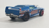 2011 Hot Wheels 3-Lane Super Speedway Exclusive Rivited Light Blue Die Cast Toy Car Vehicle