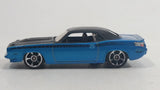 2010 Hot Wheels Muscle Mania '70 Plymouth AAR Cuda Metalflake Blue Die Cast Toy Muscle Car Vehicle