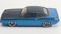 2010 Hot Wheels Muscle Mania '70 Plymouth AAR Cuda Metalflake Blue Die Cast Toy Muscle Car Vehicle