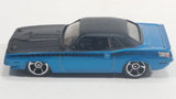 2010 Hot Wheels Muscle Mania '70 Plymouth AAR Cuda Metalflake Blue Die Cast Toy Muscle Car Vehicle