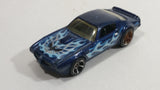 2013 Hot Wheels HW Work Shop Muscle Mania '73 Pontiac Firebird Trans Am Metalflake Dark Blue Die Cast Toy Muscle Car Vehicle