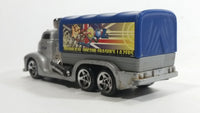 2002 Hot Wheels Haulers Diabolical Doctor Fraser's Lazers Cargo Truck Silver Grey and Blue Die Cast Toy Car Vehicle