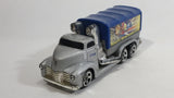 2002 Hot Wheels Haulers Diabolical Doctor Fraser's Lazers Cargo Truck Silver Grey and Blue Die Cast Toy Car Vehicle