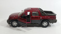 2001 New Ray 2002 Chevrolet Avalanche Truck Dark Red and Grey Die Cast Toy Car Vehicle with Opening Doors