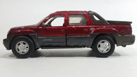 2001 New Ray 2002 Chevrolet Avalanche Truck Dark Red and Grey Die Cast Toy Car Vehicle with Opening Doors