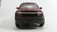 2001 New Ray 2002 Chevrolet Avalanche Truck Dark Red and Grey Die Cast Toy Car Vehicle with Opening Doors