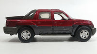 2001 New Ray 2002 Chevrolet Avalanche Truck Dark Red and Grey Die Cast Toy Car Vehicle with Opening Doors