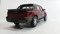 2001 New Ray 2002 Chevrolet Avalanche Truck Dark Red and Grey Die Cast Toy Car Vehicle with Opening Doors