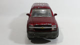 2001 New Ray 2002 Chevrolet Avalanche Truck Dark Red and Grey Die Cast Toy Car Vehicle with Opening Doors