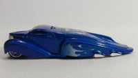 2005 Hot Wheels Crooze Ooz Coupe Blue with White Flames Die Cast Toy Car Vehicle