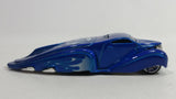 2005 Hot Wheels Crooze Ooz Coupe Blue with White Flames Die Cast Toy Car Vehicle