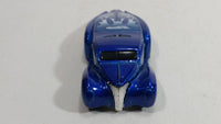 2005 Hot Wheels Crooze Ooz Coupe Blue with White Flames Die Cast Toy Car Vehicle