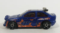 2011 Hot Wheels Wall Tracks Ford Escort Rally #71 Metallic Blue Die Cast Toy Car Vehicle