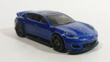 2014 Hot Wheels HW City Speed Team Porsche Panamera Blue Die Cast Toy Car Vehicle