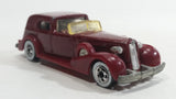 1983 Hot Wheels '35 Classic Caddy Cadillac Maroon Die Cast Toy Car Vehicle