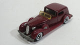 1983 Hot Wheels '35 Classic Caddy Cadillac Maroon Die Cast Toy Car Vehicle