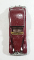 1983 Hot Wheels '35 Classic Caddy Cadillac Maroon Die Cast Toy Car Vehicle