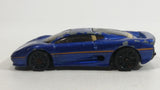 2007 Hot Wheels Exotics Jaguar XJ220 Metallic Dark Blue Die Cast Toy Car Vehicle