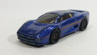 2007 Hot Wheels Exotics Jaguar XJ220 Metallic Dark Blue Die Cast Toy Car Vehicle