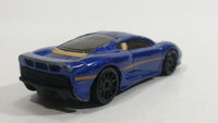 2007 Hot Wheels Exotics Jaguar XJ220 Metallic Dark Blue Die Cast Toy Car Vehicle