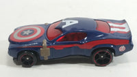 2016 Hot Wheels Marvel Character Cars Captain America Dark Blue Die Cast Toy Car Vehicle