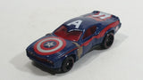 2016 Hot Wheels Marvel Character Cars Captain America Dark Blue Die Cast Toy Car Vehicle