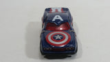 2016 Hot Wheels Marvel Character Cars Captain America Dark Blue Die Cast Toy Car Vehicle