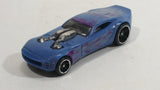 2014 Hot Wheels Stunt 'N Dunk Color Changers Nitro Door Slammer Aston Martin Blue and Purple Die Cast Toy Race Car Vehicle