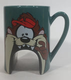 1998 Warner Bros Looney Tunes Taz Tasmanian Devil Cartoon Character "Sink It and Drink It!" Dark Green Ceramic Coffee Mug with Hole For Golf Ball Underneath