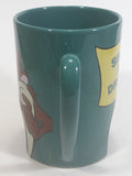 1998 Warner Bros Looney Tunes Taz Tasmanian Devil Cartoon Character "Sink It and Drink It!" Dark Green Ceramic Coffee Mug with Hole For Golf Ball Underneath