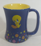 Tindex Warner Bros Looney Tunes Tweety Bird Cartoon Character 4 1/2" Tall Blue and Yellow Ceramic Coffee Mug Collectible