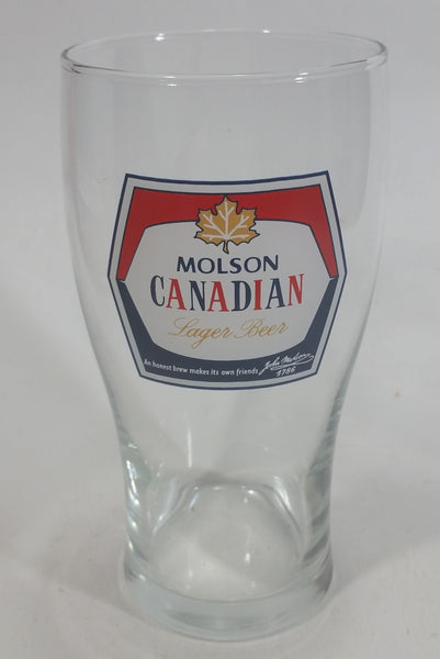 Vintage Molson Canadian Lager Beer Biere 6" Tall Glass Cup