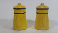 Vintage RCMP Royal Canadian Mounted Police Hand Painted Ceramic Kettle Shaped Salt and Pepper Shakers Princeton, B.C. Travel Collectible