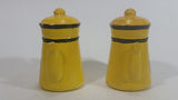 Vintage RCMP Royal Canadian Mounted Police Hand Painted Ceramic Kettle Shaped Salt and Pepper Shakers Princeton, B.C. Travel Collectible