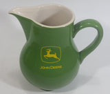 John Deere 6 3/4" Tall Green Stoneware Water Pitcher Farming Collectible