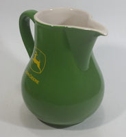 John Deere 6 3/4" Tall Green Stoneware Water Pitcher Farming Collectible